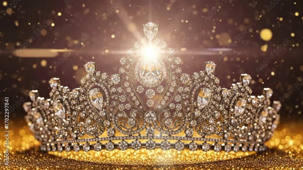 custom made wallpaper toronto digitalOrnate diamond tiara with glittering background