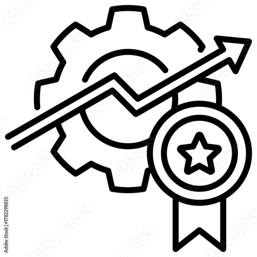 Operational Excellence Line Icon