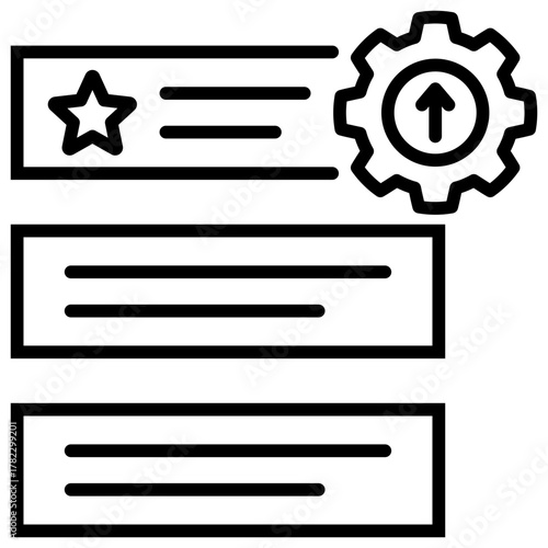 Task Prioritization Line Icon