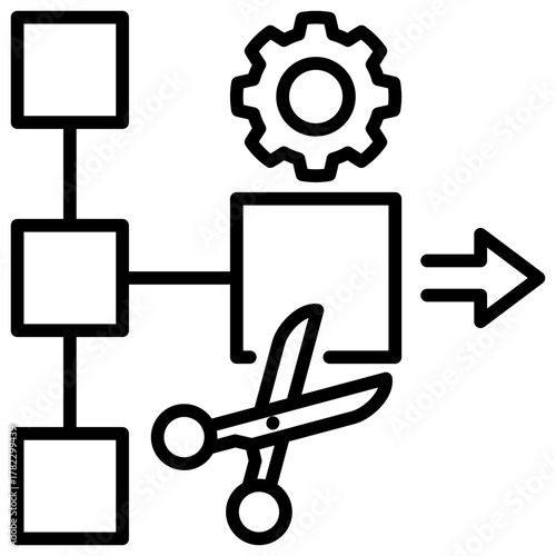 Work Simplification Line Icon