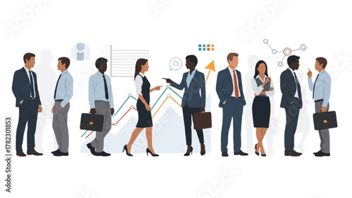 Diverse Business Team Collaborative Success in Corporate Setting