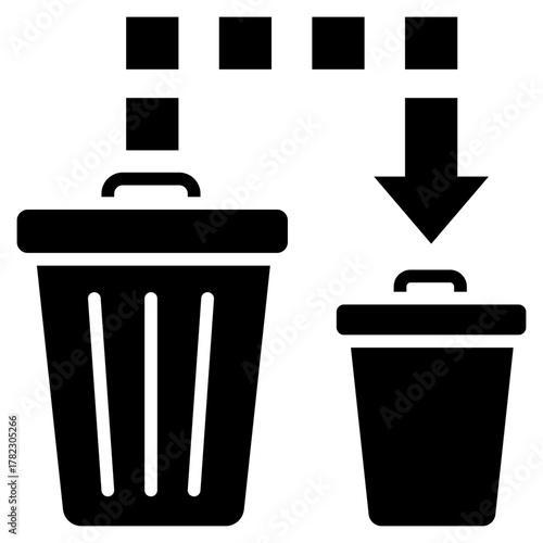 Waste Reduction Glyph Icon