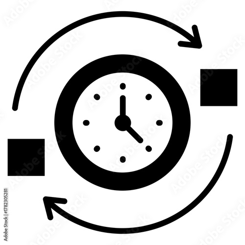 Cycle Time Glyph Icon