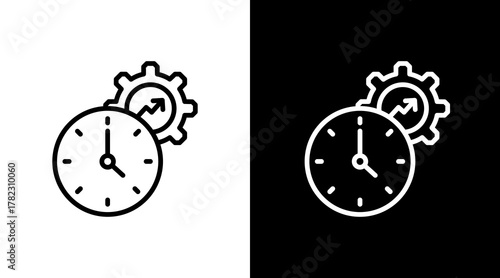 Time Management With Icon Set Design