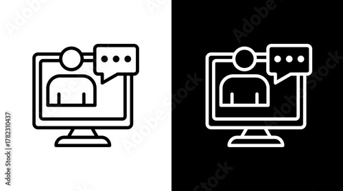 Online Counseling With Icon Set Design