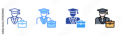 Internship Icon, Multi Styles Icon Set