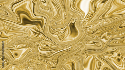 Abstract golden marble texture with swirling, liquid patterns subtle reflections, creating a luxurious opulent background. metallic surface evokes elegance sophistication.