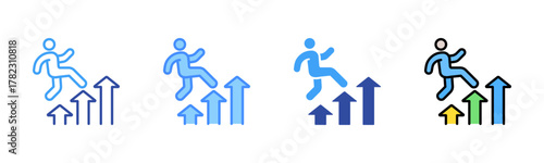 Personal Growth Icon, Multi Styles Icon Set