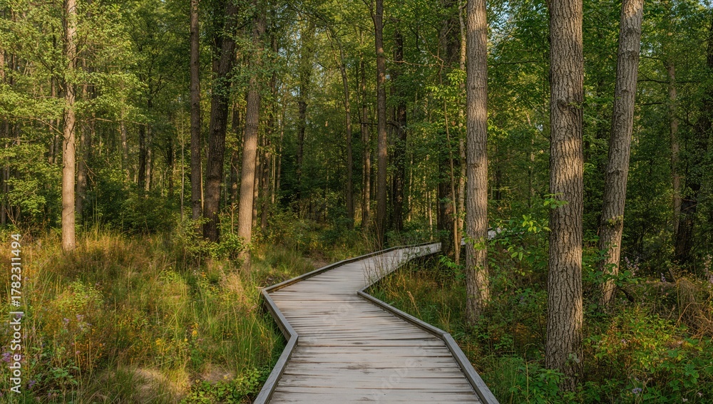 Obraz premium The Timber Trail Through The Woods