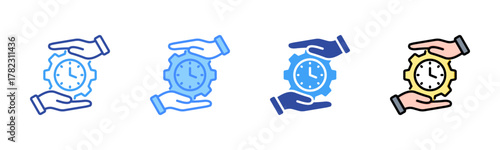 Time Management Icon, Multi Styles Icon Set