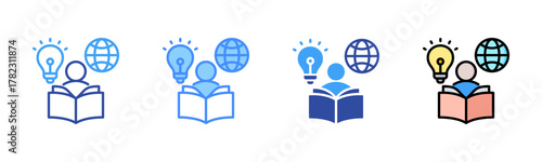 Learning Icon, Multi Styles Icon Set