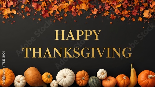 Happy Thanksgiving day social media post celebration illustration background thanksgiving greeting autumn concept