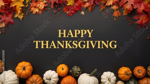 Happy Thanksgiving day social media post celebration illustration background thanksgiving greeting autumn concept