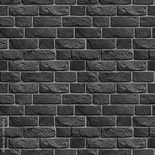 Black Brick Wall Digital Paper | Seamless Industrial Stone Wallpaper | Junk Journal Scrapbook