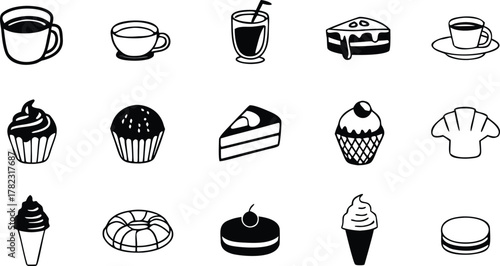 food and drink icon set