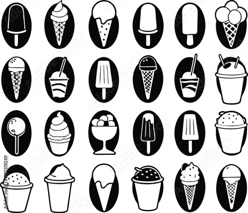 set of vector icons of different kinds of food and drinks