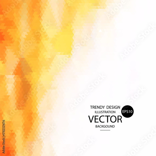 Yellow triangular background in polygonal style. Vector template for presentations, advertisements, brochures, banners and more. eps 10