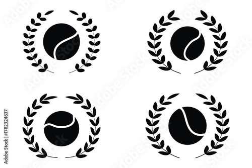 Tennis Ball Collection – Creative Sports Vector Set in Various Styles and Colors