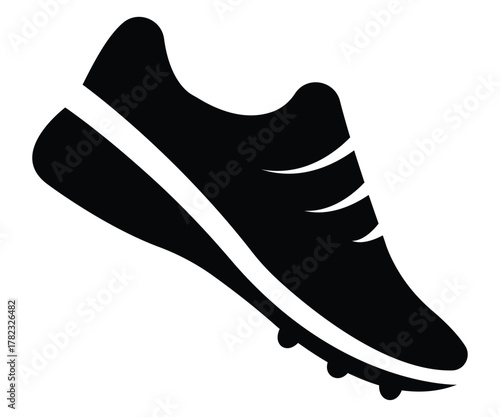 Set of Footwear Icons – Sport Sneakers, Running Shoes, and Formal Leather Shoe Vector Illustrations on White Background