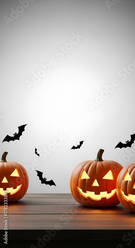 Halloween Pumpkins and Bats - A Spooky Celebration of the Season.
