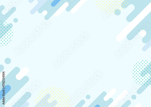 ポップな柄の背景イラスト（青）
