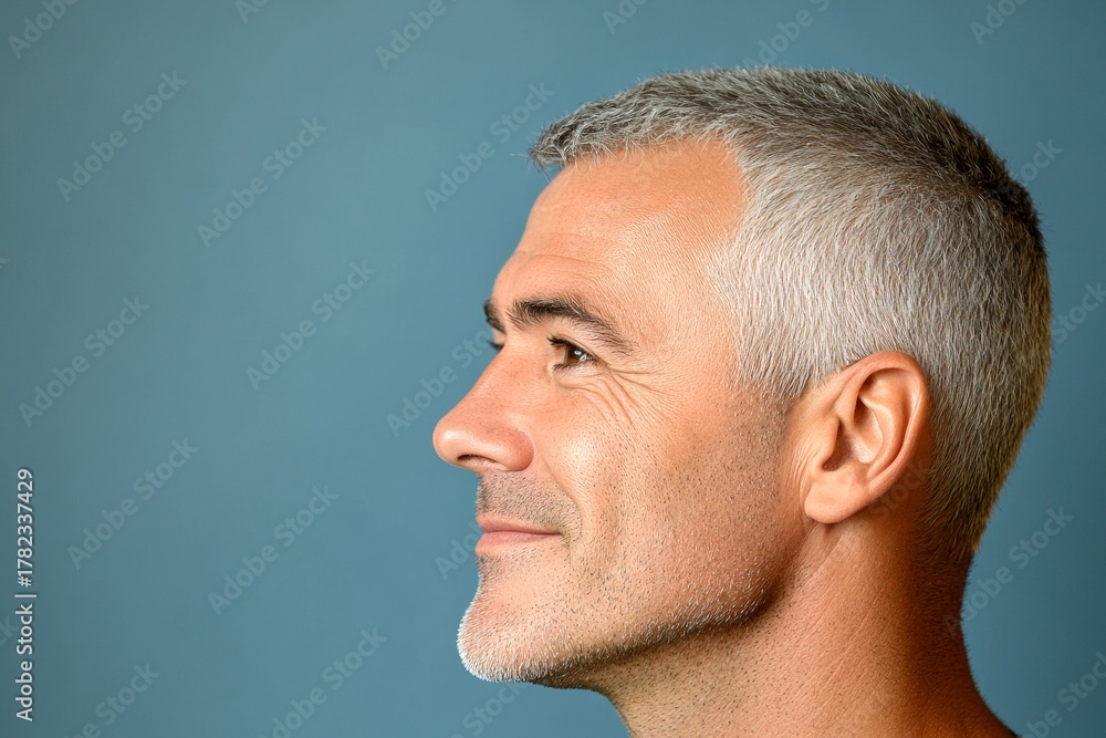 Obraz premium Concept pattern of style for aging men. A confident and poised m