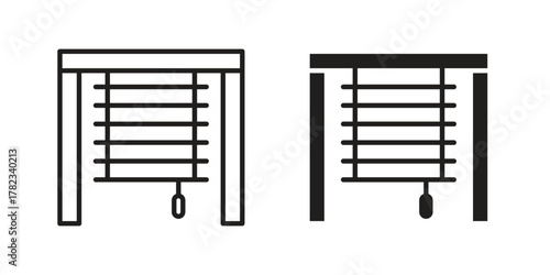 Blinds open icon for your website design, logo, app, UI. EPS10
