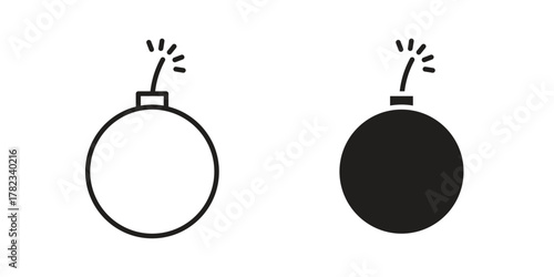 Bomb icon for your website design, logo, app, UI. EPS10