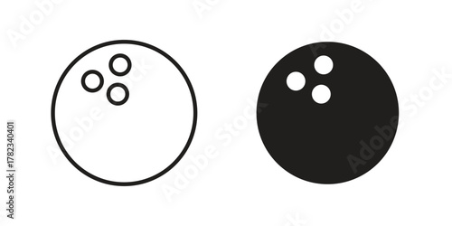 Bowling ball icon for your website design, logo, app, UI. EPS10