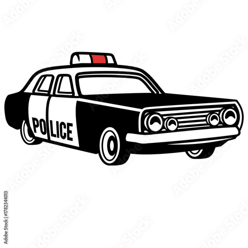 police car vector illustration