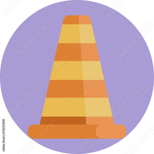 Safety cone marking a construction or work area.