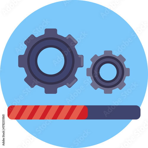 Progress indicator showing ongoing tasks.