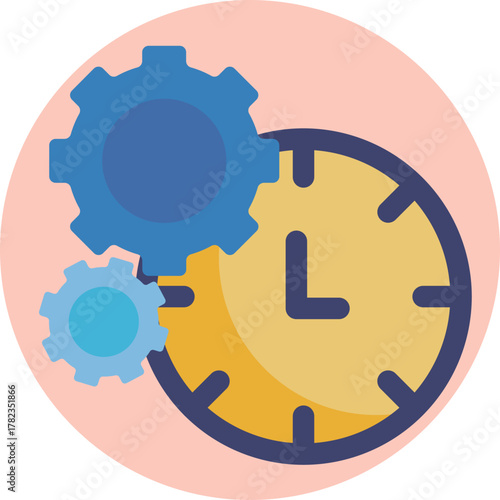 Clock with progress lines – Represents tracking hours spent on ongoing tasks.