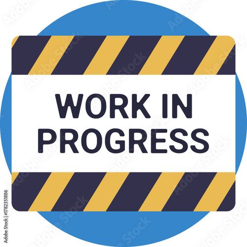 Project in progress – An icon signaling that work is ongoing and the area, document, or feature is not yet complete.