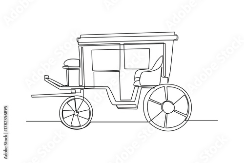 Simple continuous line drawing of all about transportation. simple line, creativity designer. Vector, Designer.