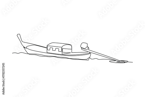 Simple continuous line drawing of all about transportation. simple line, creativity designer. Vector, Designer.