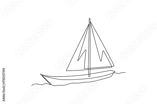 Simple continuous line drawing of all about transportation. simple line, creativity designer. Vector, Designer.