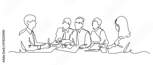 One continuous single drawing line art flat doodle student, education, school, teenage, study, person, rest, learning. Isolated image hand draw contour on a white background,