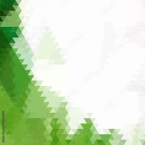 Green triangular background. Vector graphics. Presentation template. eps 10
