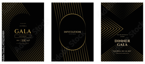 Luxury Gala Invitation Templates  Elegant Black Gold Design 2027