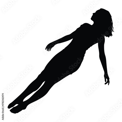 Silhouette of a woman in a dynamic pose female person