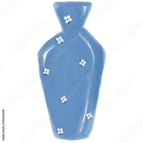 Blue flower vase