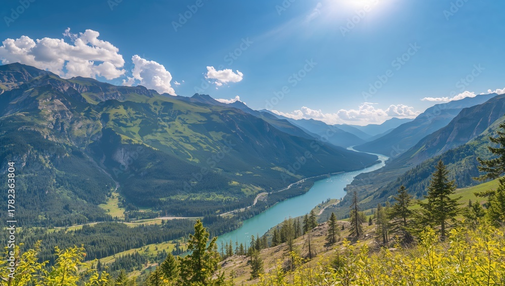 Fototapeta premium Untamed beauty of the northern mountain wilds