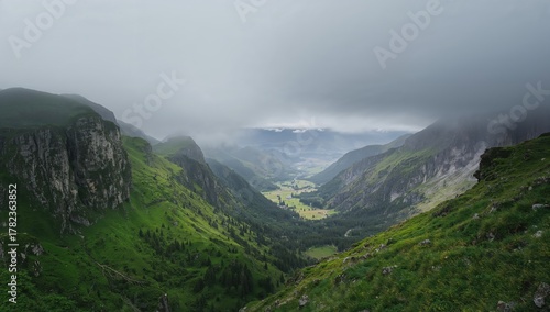 Rocky, steep hills and moun...