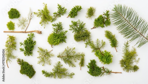 Isolated moss clump with pi...