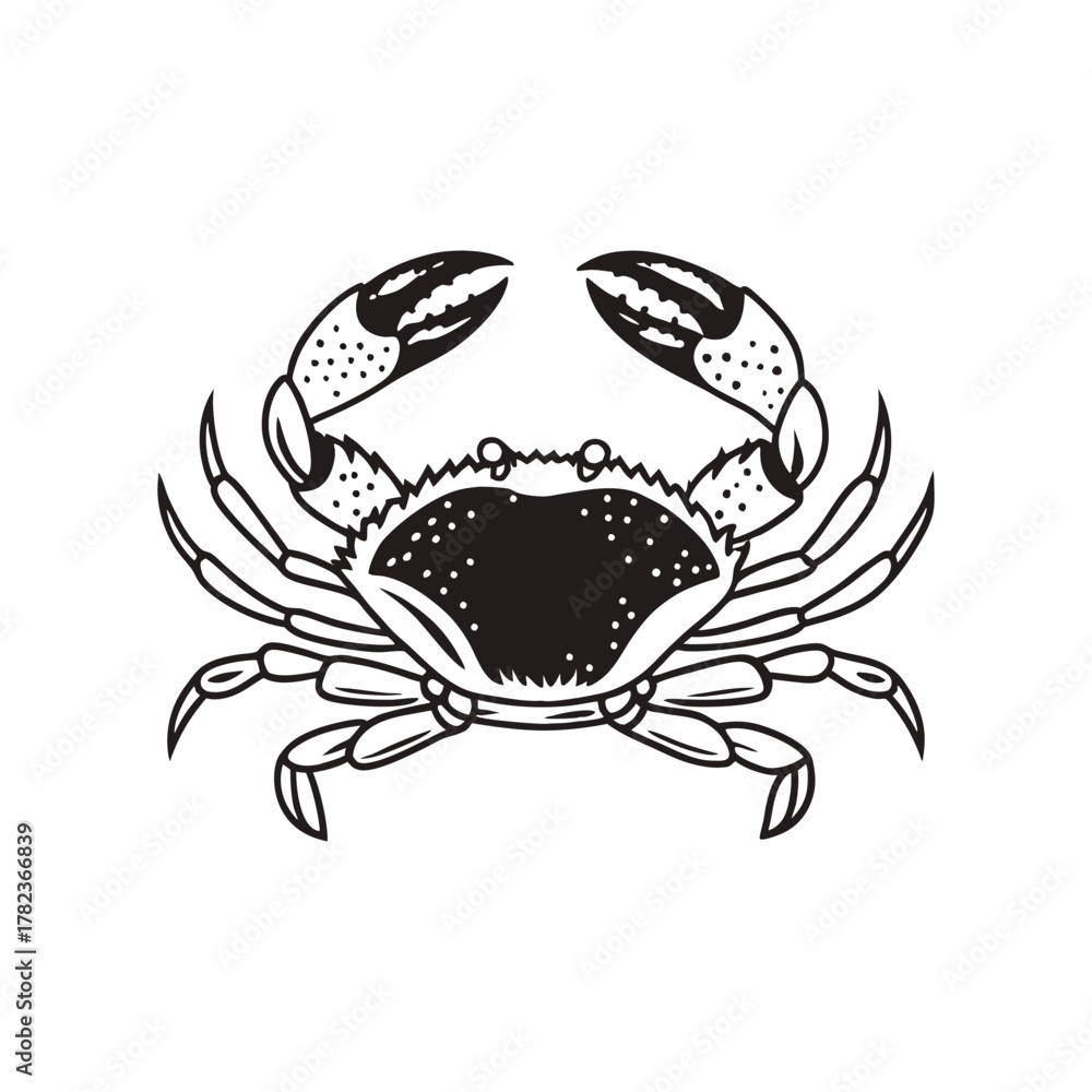 Fototapeta premium red crab vector illustration