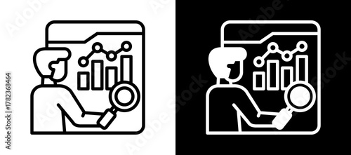 Performance Evaluation whiteblack icon