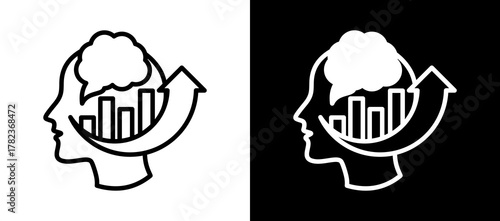 Growth Mindset whiteblack icon