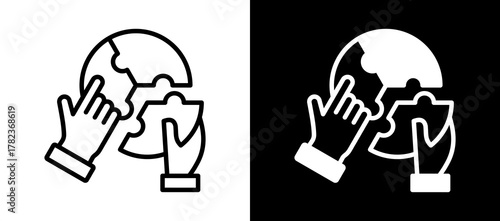 Problem Solving whiteblack icon