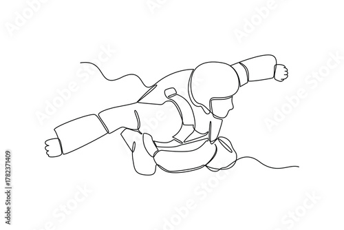 Simple continuous line drawing of all about paragliding activity. simple line, creativity designer. Vector, Designer.